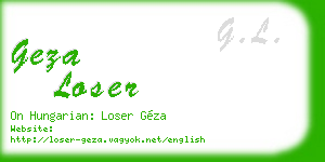 geza loser business card